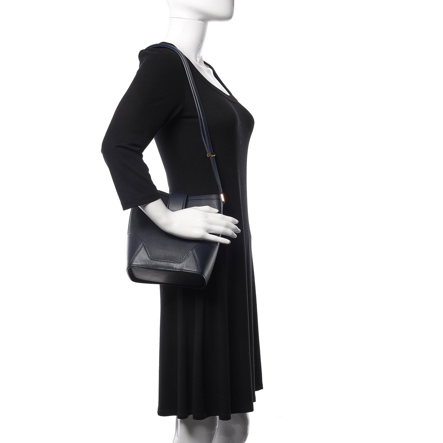 Calfskin Mini Claudia Crossbody Bag True Navy