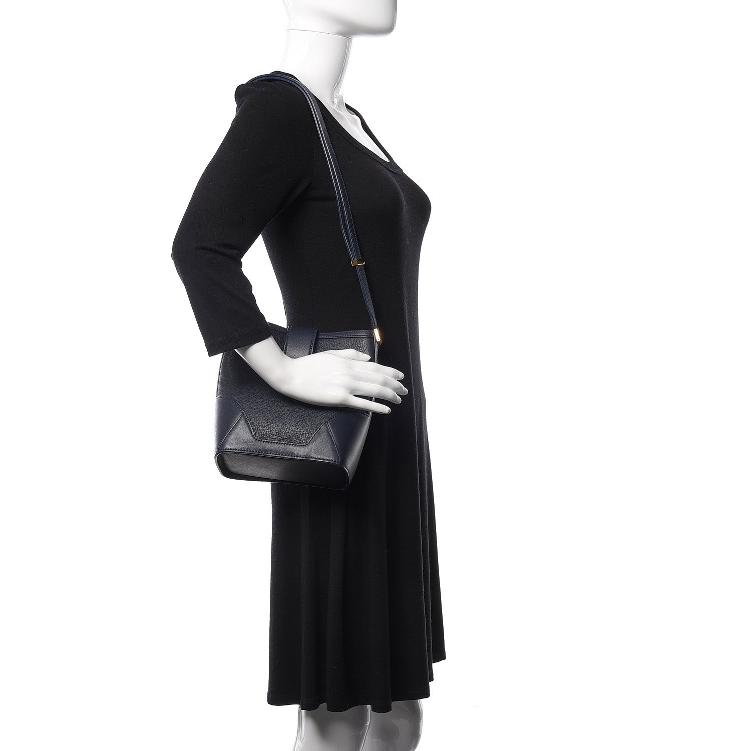 MCM Calfskin Mini Claudia Crossbody Bag True Navy 2 of 9
