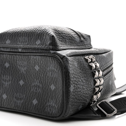 MCM Visetos Side Stud Mini Stark Backpack Black 10 of 12