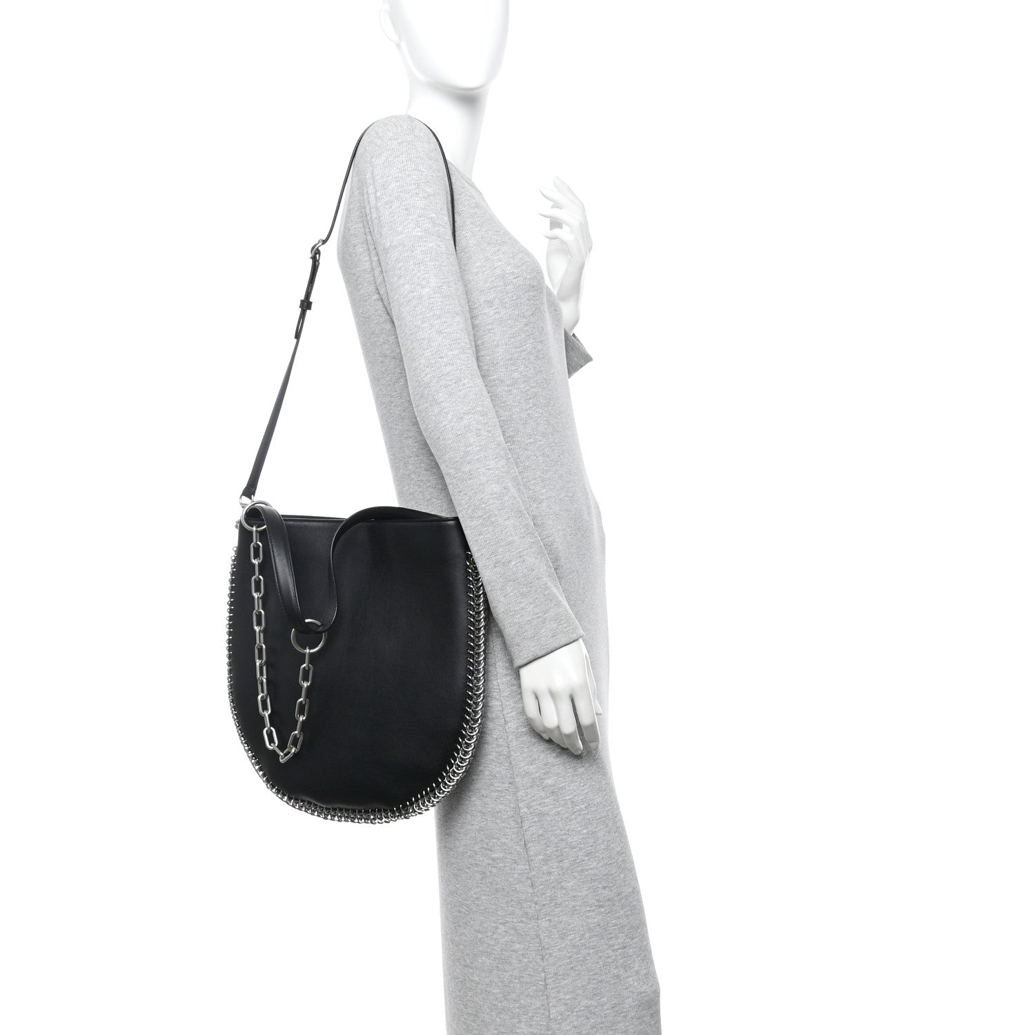 Alexander Wang Calfskin Chain Around Roxy Hobo Black 2 of 12