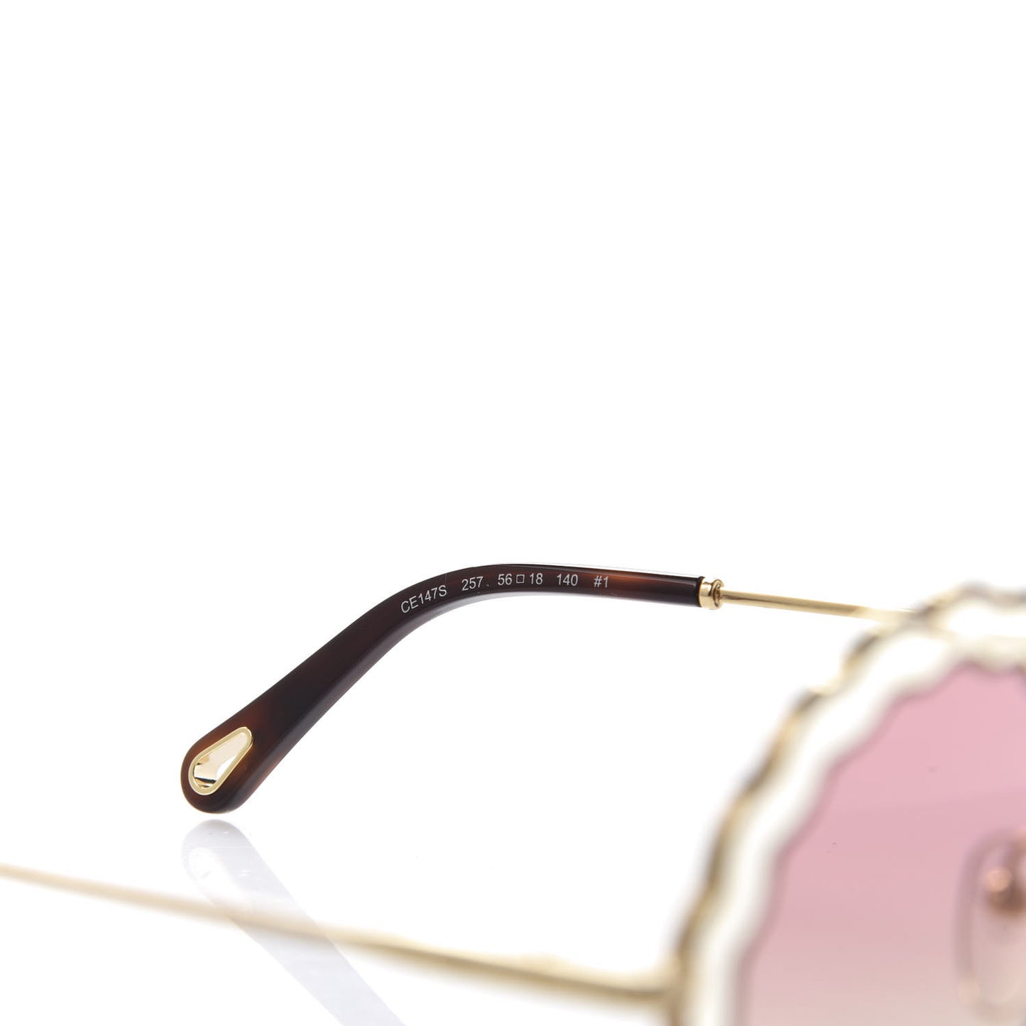 Scalloped Sunglasses CE147S Gold Pink