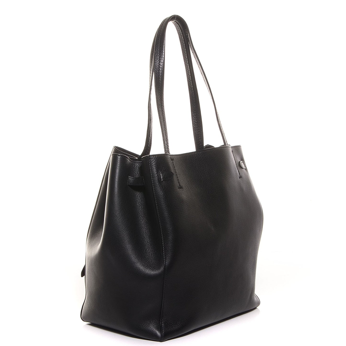 Soft Grained Calfskin Medium Cabas Phantom Black