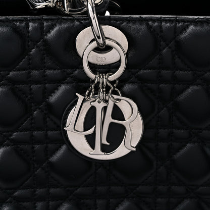 Christian Dior Lambskin Cannage Large Lady Dior Black 17 of 21