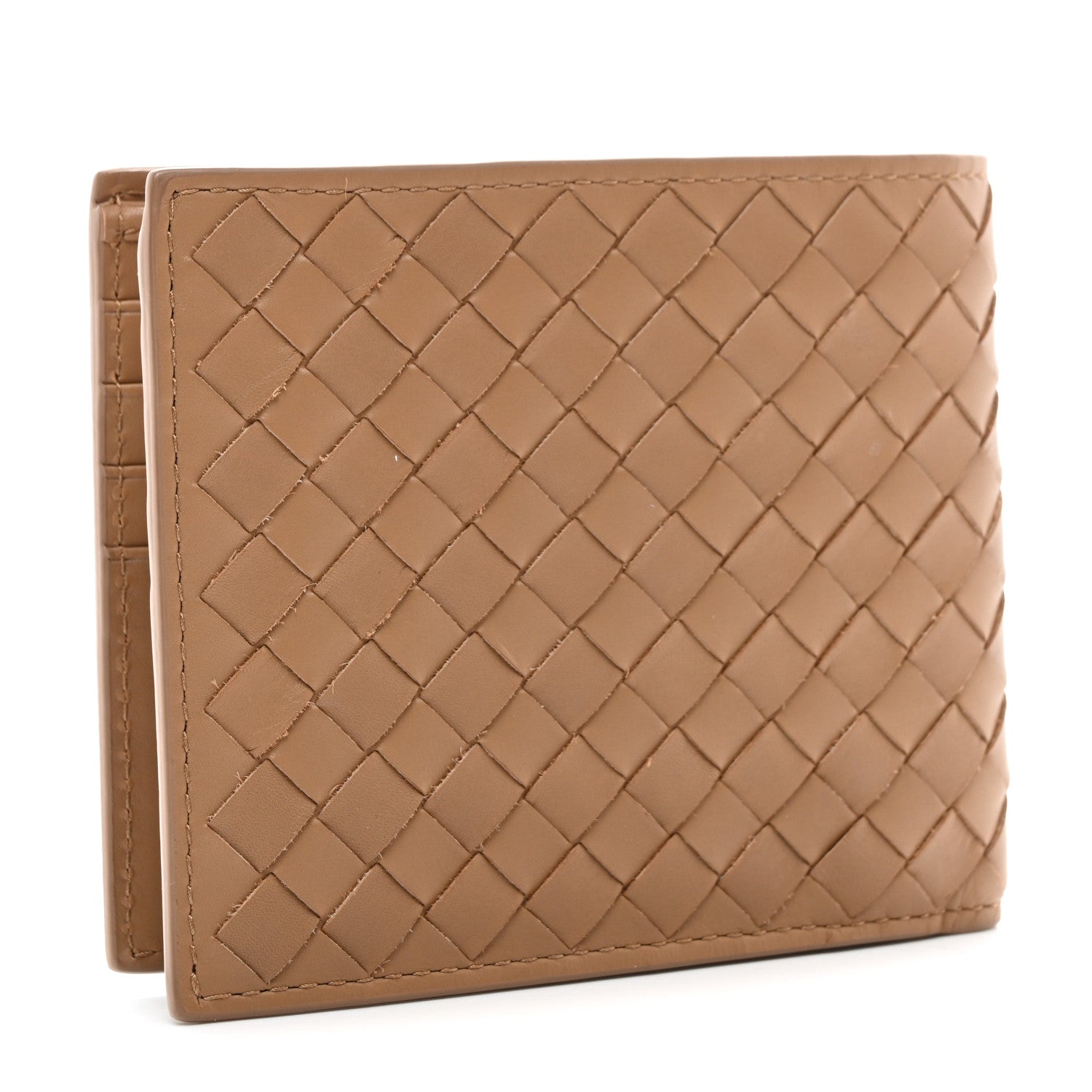 Bottega Veneta Nappa Intrecciato Bi-Fold Wallet Brown 3 of 9