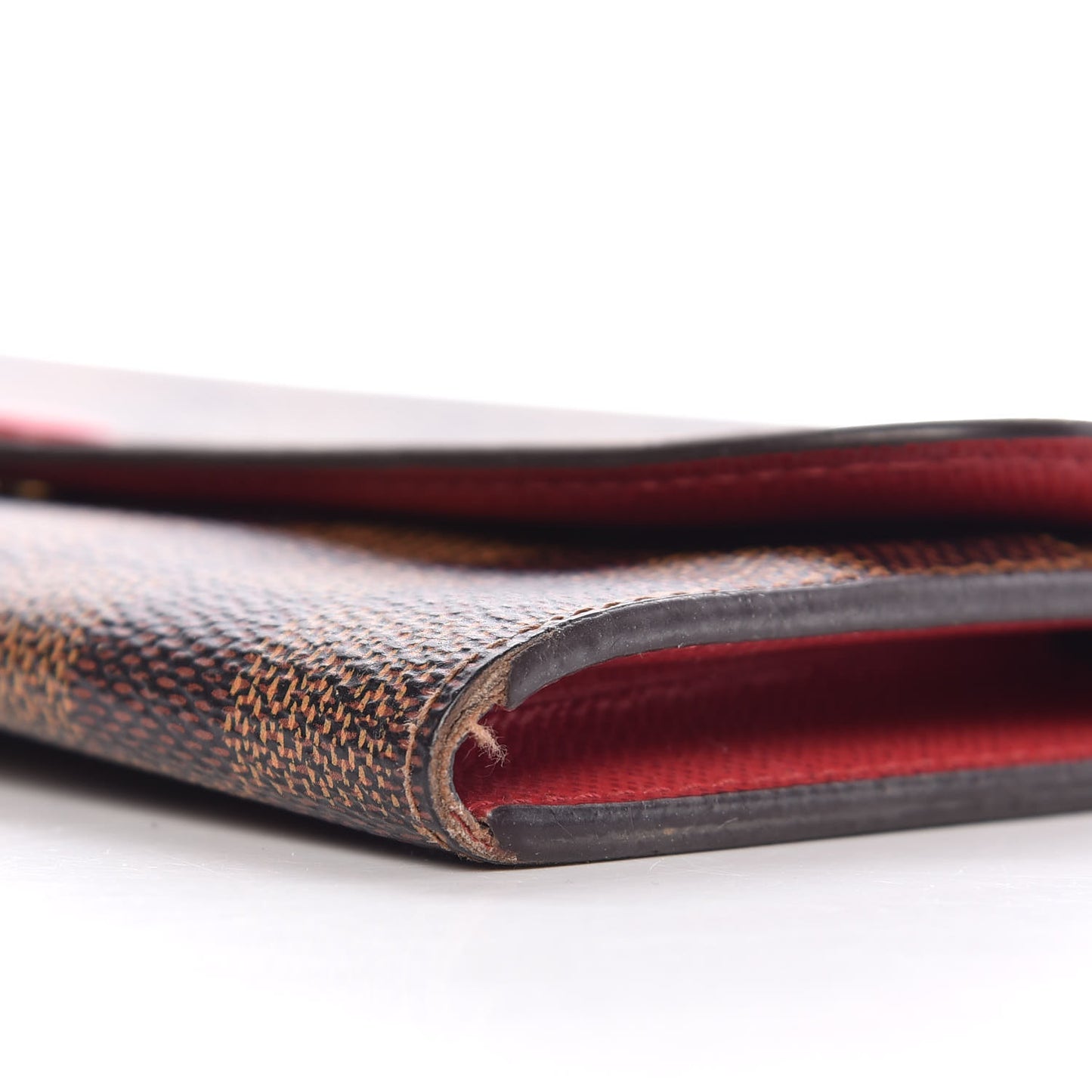 Damier Ebene Emilie Wallet Red