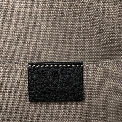 Gucci Pebbled Calfskin Large Bamboo Clutch Black 6 of 8