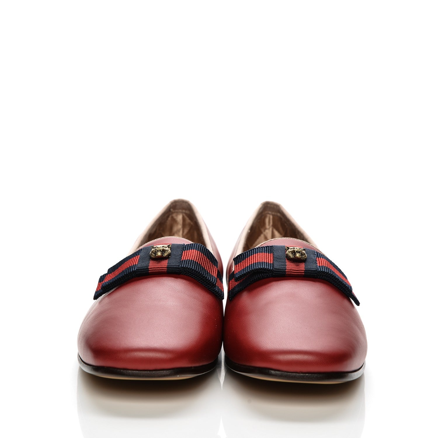 Gucci Calfskin Gallipoli Smoking Loafers 39 Red 2 of 8