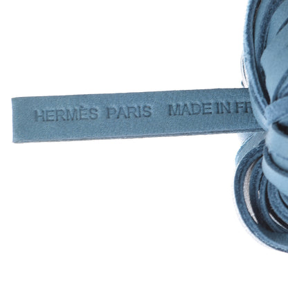 Hermes Lambskin Carmen Tassel Key Holder Blue Jean 4 of 6