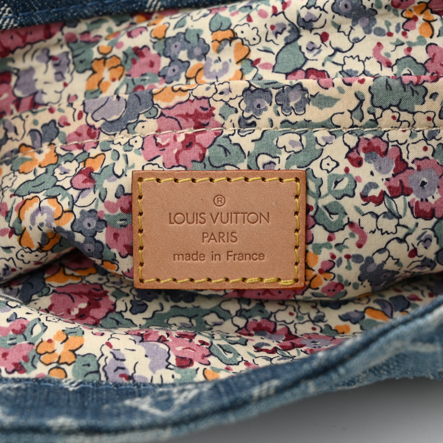 Louis Vuitton Denim Patchwork Posty Messenger Bag Blue 6 of 11