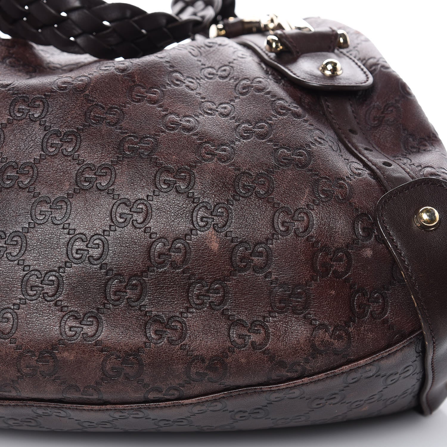 Gucci Guccissima Medium Pelham Shoulder Bag Dark Brown 17 of 21