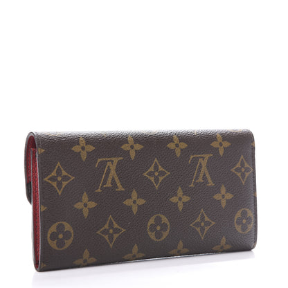 Louis Vuitton Monogram Emilie Wallet Red 3 of 11