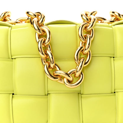Bottega Veneta Lambskin Maxi Intreccio Padded Chain Cassette Crossbody Bag Kiwi 7 of 9