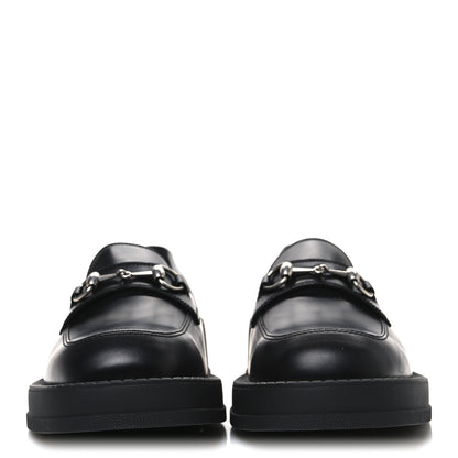 Gucci Calfskin Horsebit Mens Chunky Loafers 10.5 Black 3 of 10