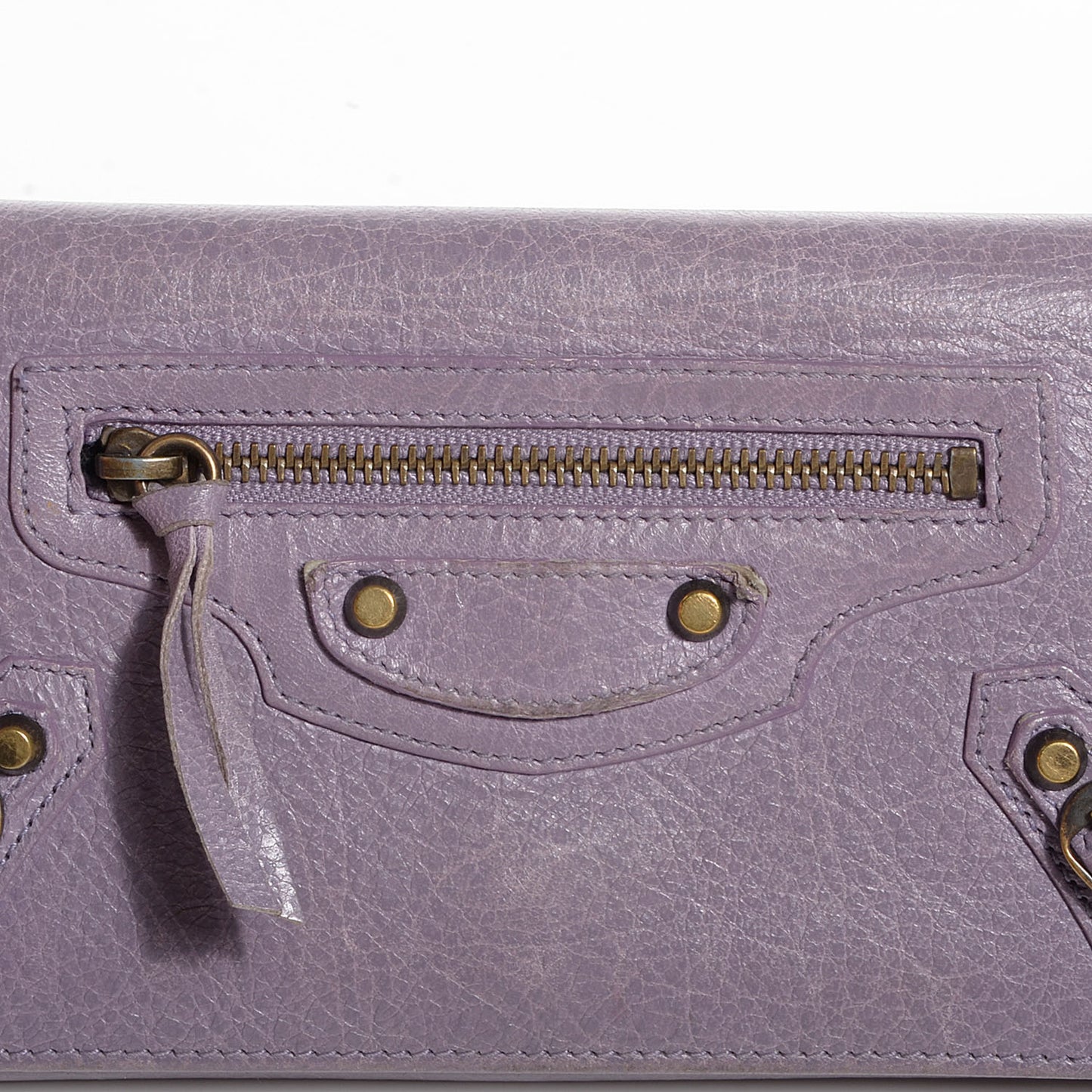 Agneau Classic Hardware Money Wallet Glycine