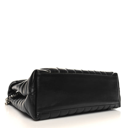 Saint Laurent Calfskin Y Quilted Monogram Medium Loulou Chain Satchel Black 4 of 11