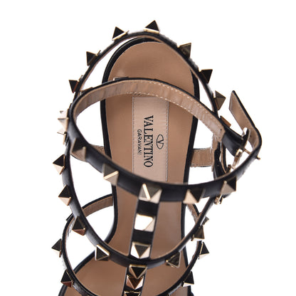 Valentino Garavani Calfskin Nappa Rockstud Gladiator 105mm Sandals 36 Black 6 of 8
