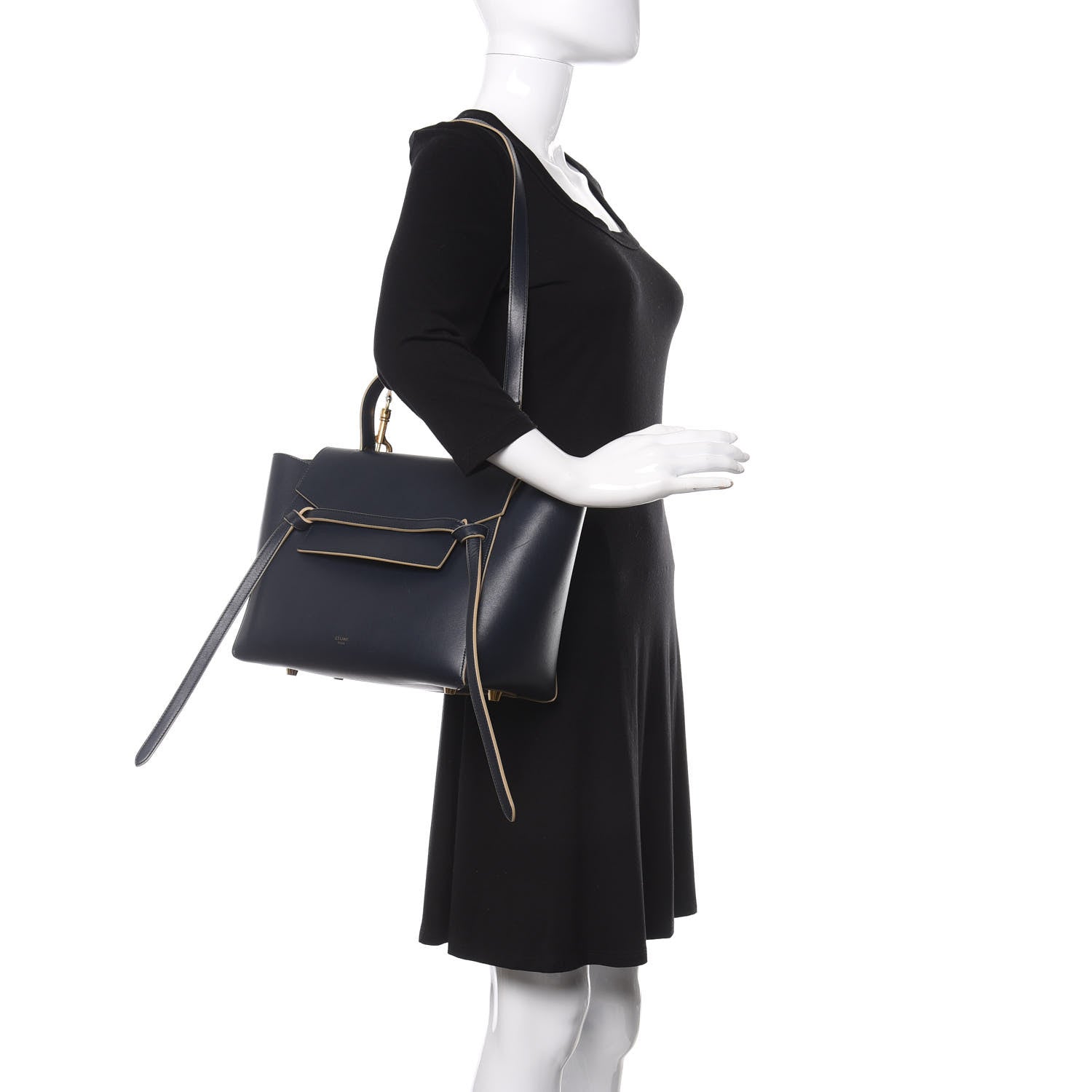 Celine Palmelato Calfskin Mini Belt Bag Navy 2 of 12