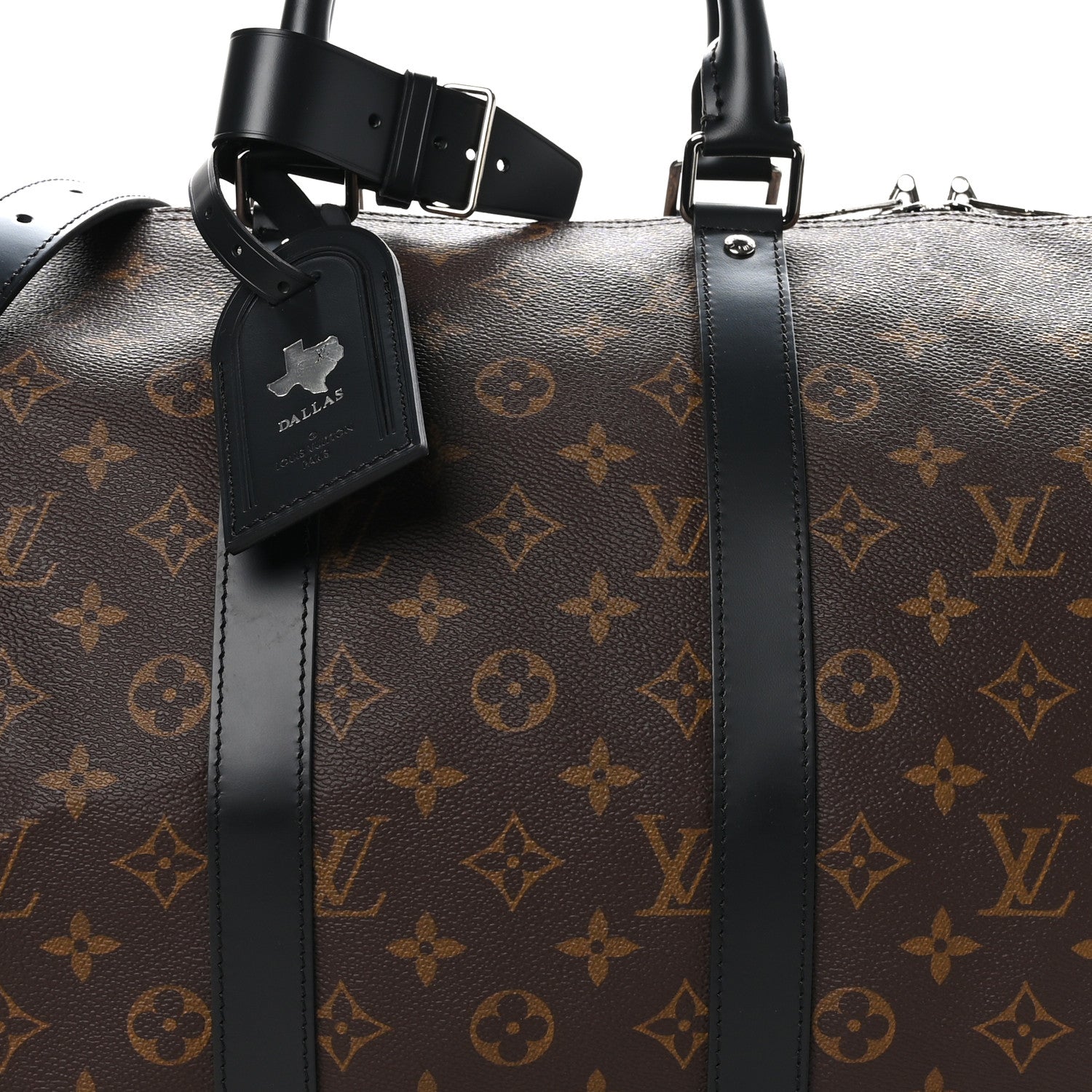 Louis Vuitton Monogram Macassar Keepall Bandouliere 45 5 of 10