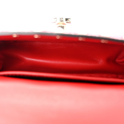 Valentino Garavani Grained Calfskin Small Rockstud Spike Shoulder Bag Berry Pink 5 of 9
