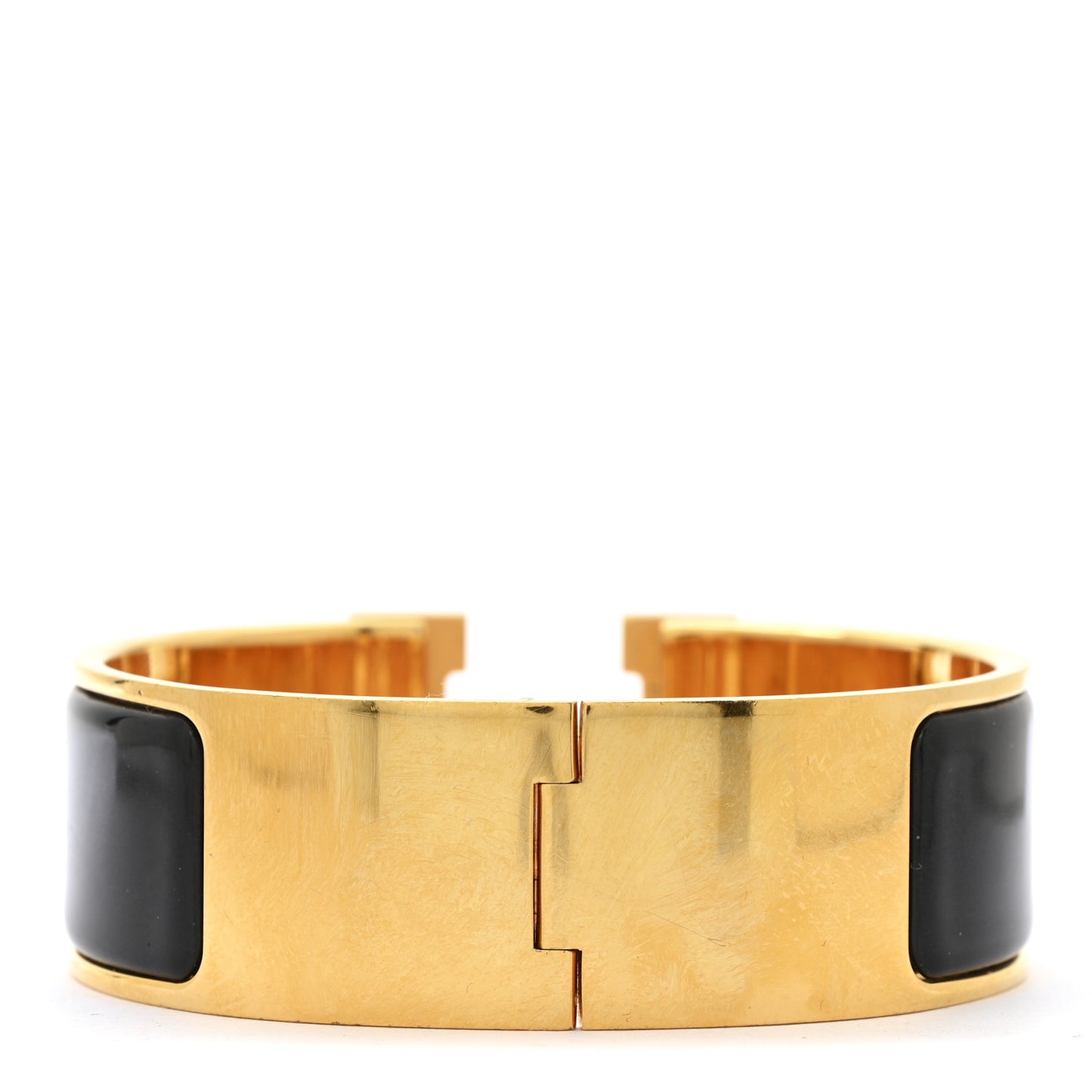 Enamel Wide Clic Clac H Bracelet PM Black