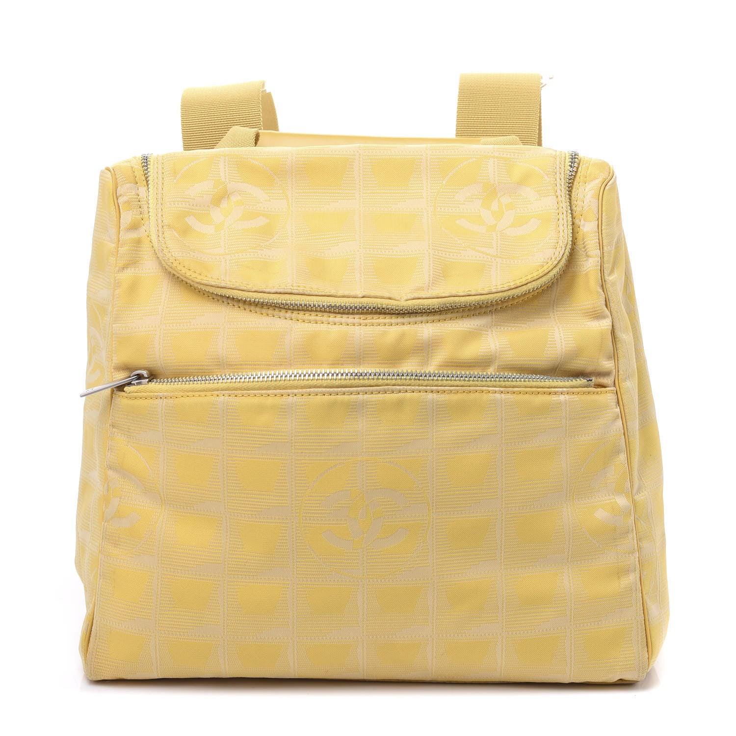 Chanel Nylon Travel Backpack Yellow 1 of 11