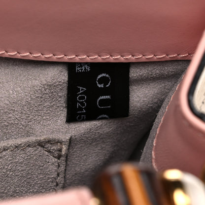 Gucci Nappa Bamboo Web Mini Nymphaea Top Handle Bag Perfect Pink Mystic White 9 of 15