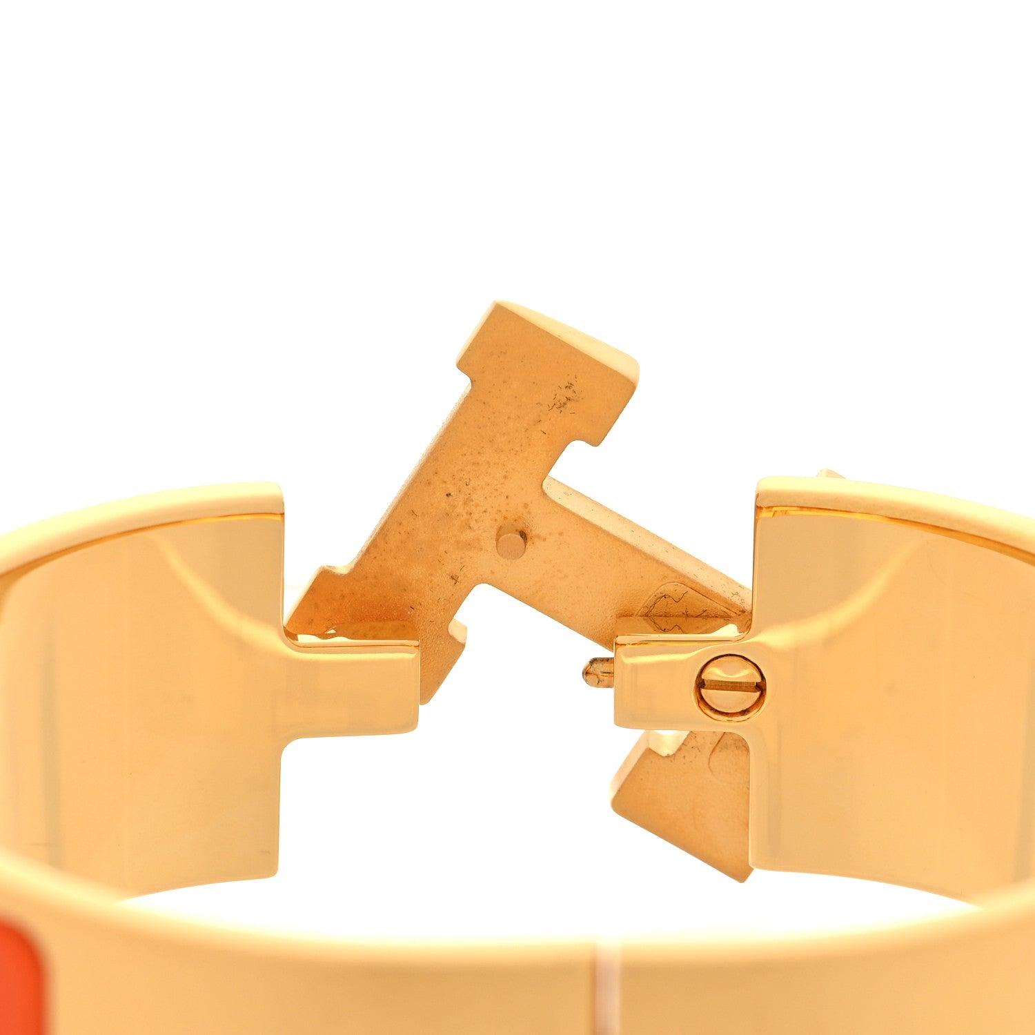 Hermes Enamel Wide Clic Clac H Bracelet PM Orange 4 of 6