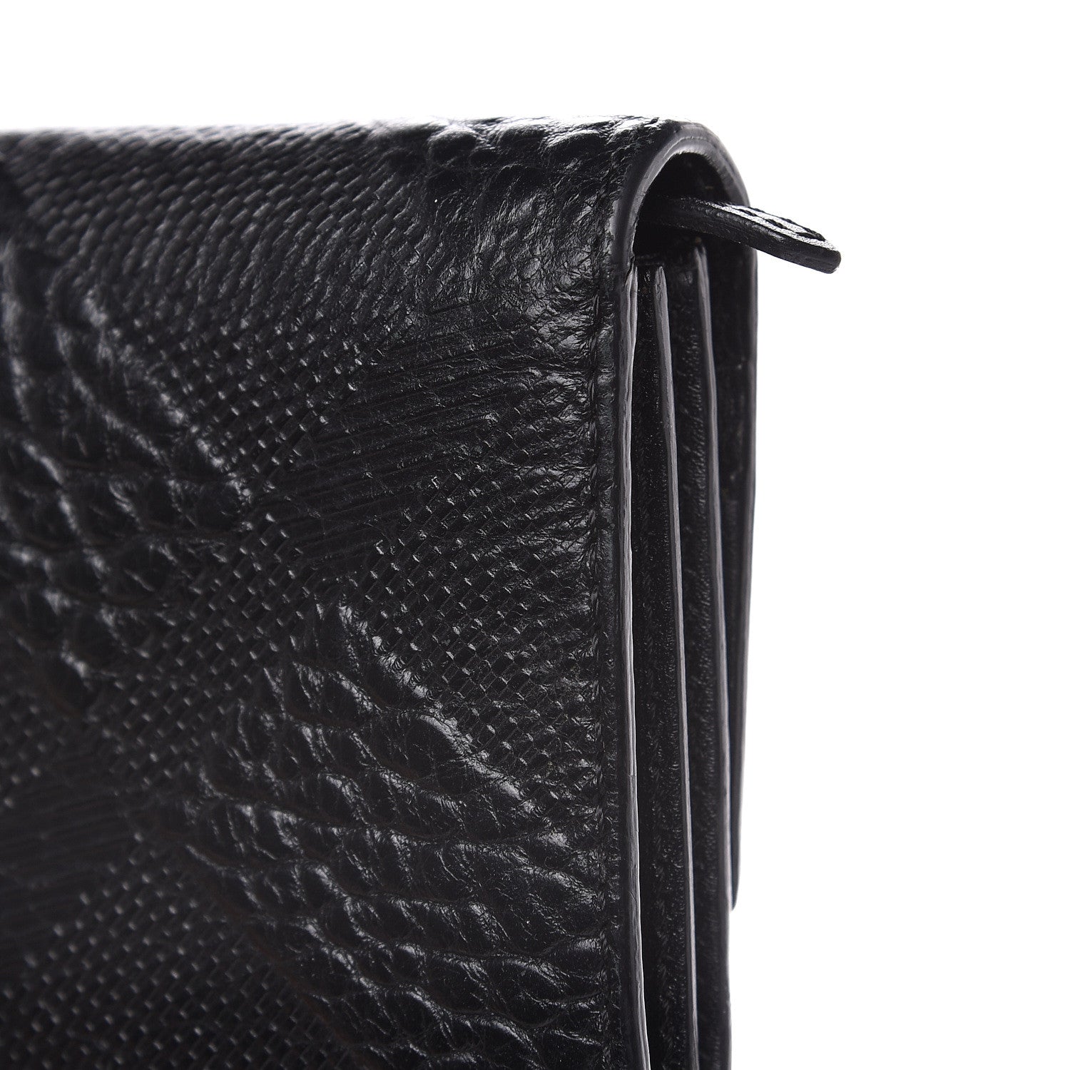 Burberry Signature Grain Calfskin Check Embossed Porter Continental Wallet Black 12 of 12