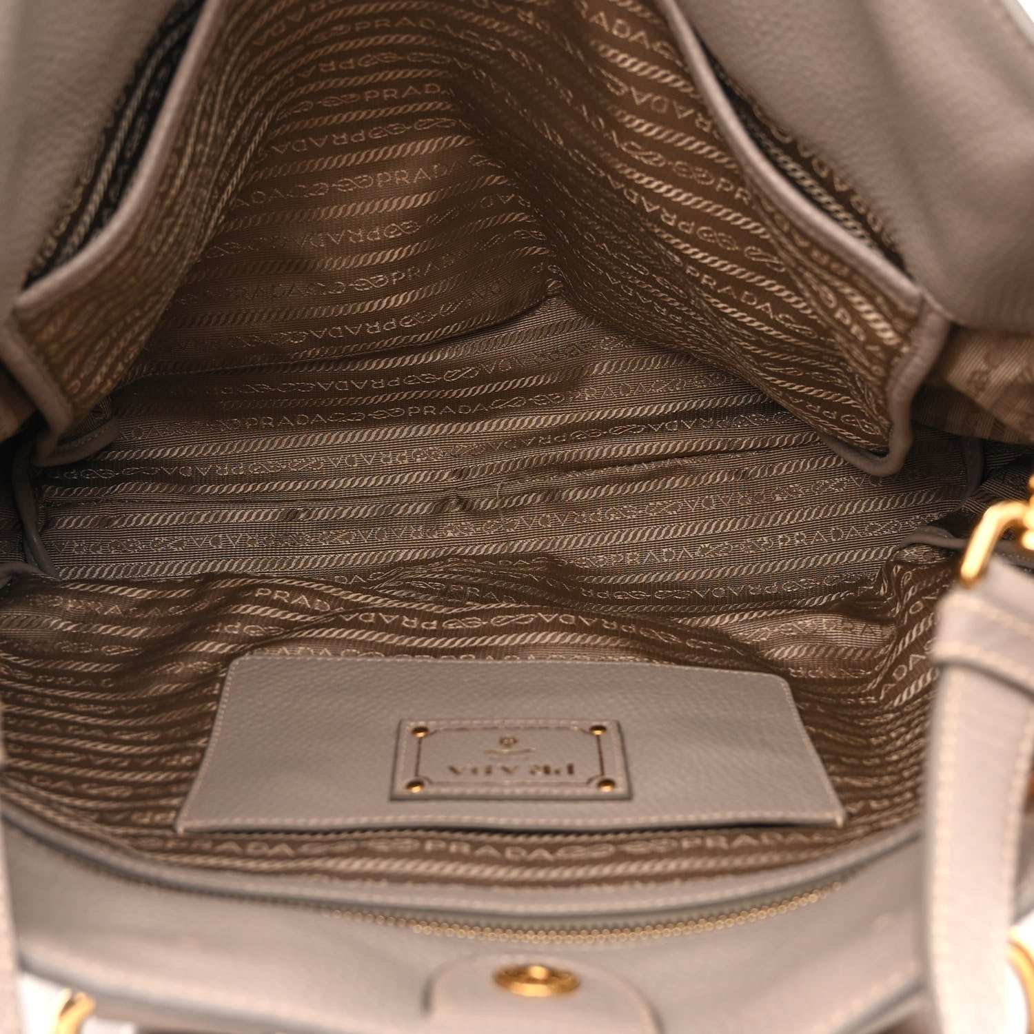 Prada Vitello Daino Shopping Tote Pomice 4 of 12
