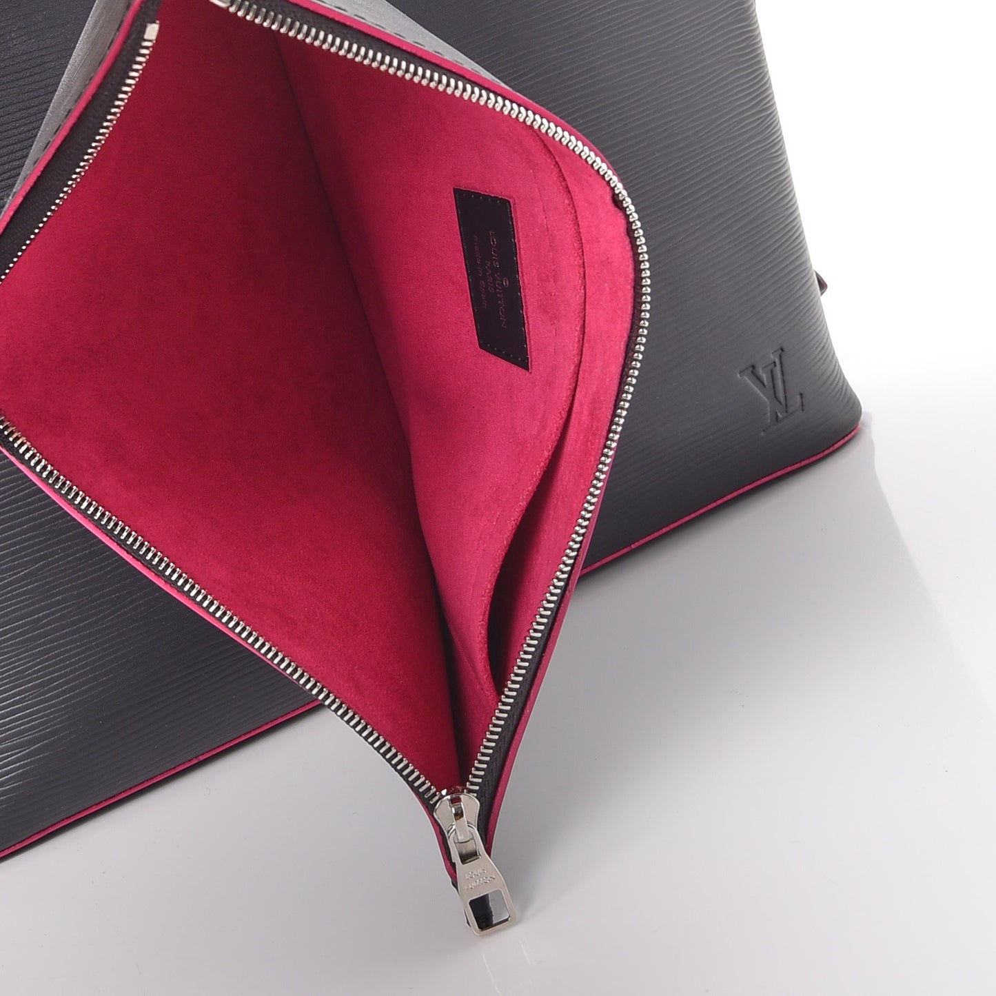 Epi Neverfull MM Black Hot Pink