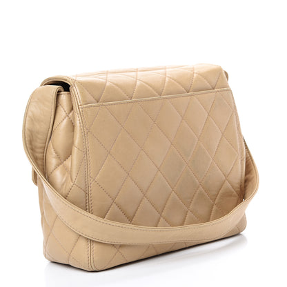 Chanel Lambskin Quilted Flap Shoulder Bag Beige 2 of 14