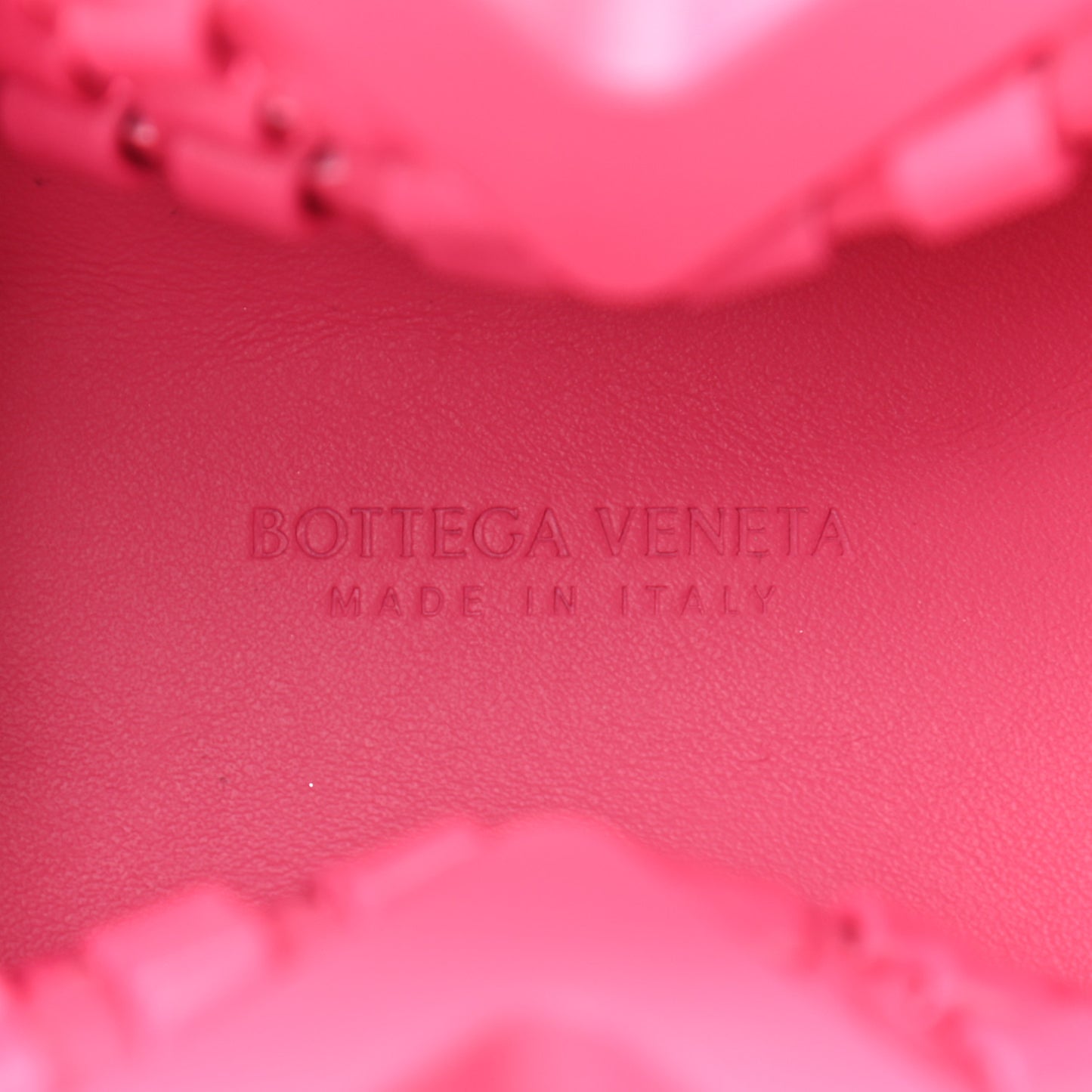 Lambskin Calfskin Slanted Intreccio Small The Point Triangle Bag Bonbon