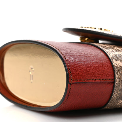 Chloe Calfskin Lizard Embossed Small Aby Lock Sepia Brown 8 of 8