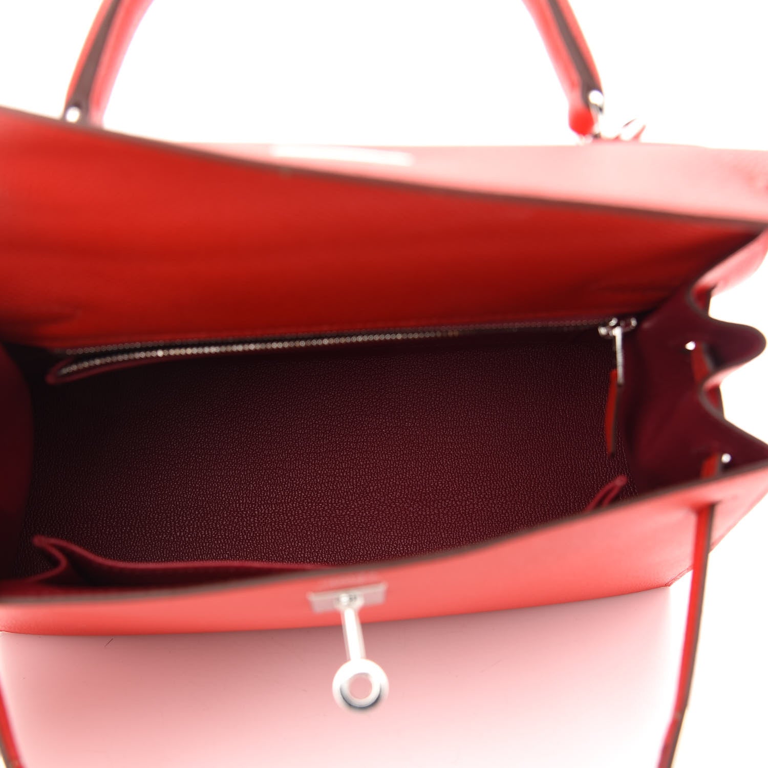 Hermes Epsom Verso Kelly Sellier 25 Rouge De Coeur Rouge Grenat 4 of 8