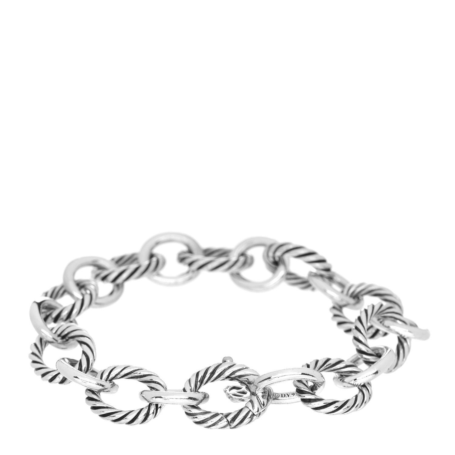 David Yurman Sterling Silver 12mm Large Oval Link Bracelet 2 of 3