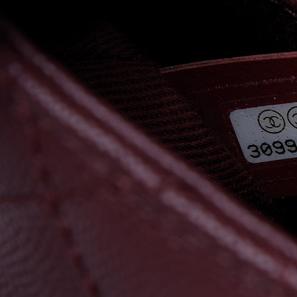 Chanel Caviar Quilted Extra Mini Coco Handle Flap Burgundy 9 of 9