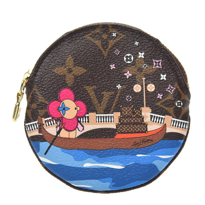 Louis Vuitton Monogram 2019 Christmas Animation Round Coin Purse Blue 1 of 7