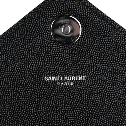 Saint Laurent Grain De Poudre Matelasse Chevron Large Monogram Satchel Black 7 of 8