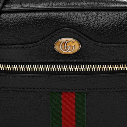 Gucci Calfskin Web Mini Ophidia Shoulder Bag Black 8 of 10