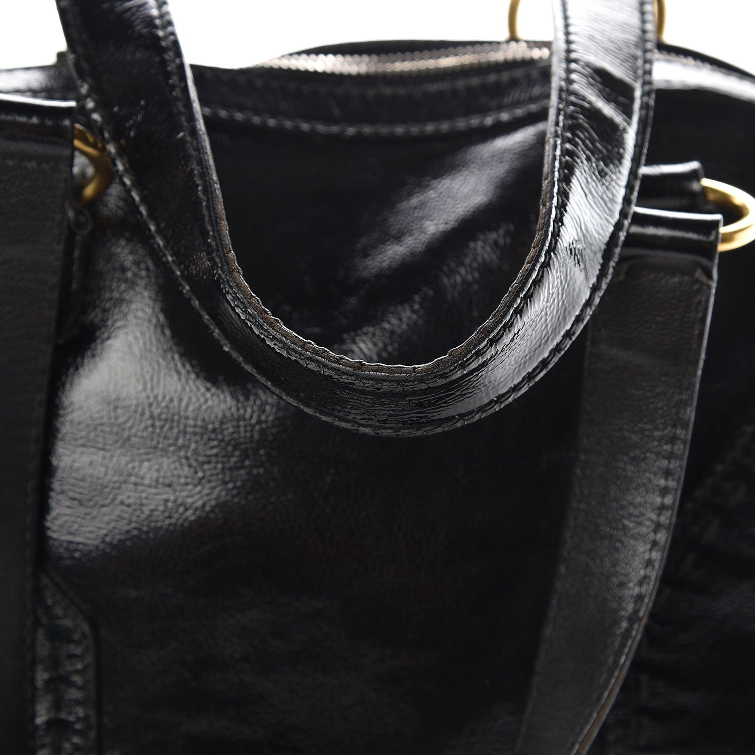 Saint Laurent Patent Calfskin Large Muse Black 12 of 17