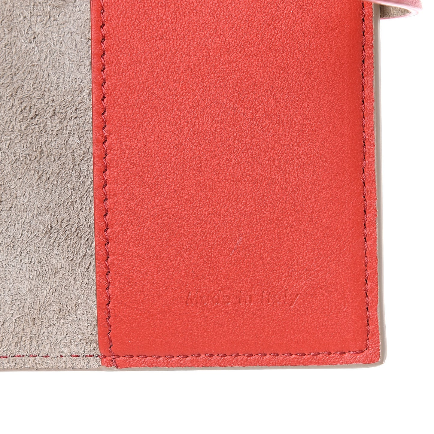 Grained Calfskin Strap Passport Cover Light Taupe