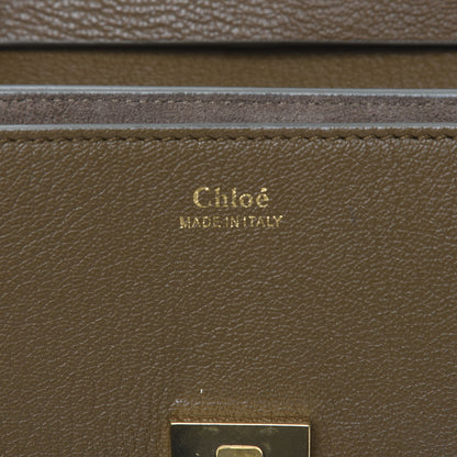Chloe Grained Lambskin Nano Drew Shoulder Bag Woody Khaki 6 of 10