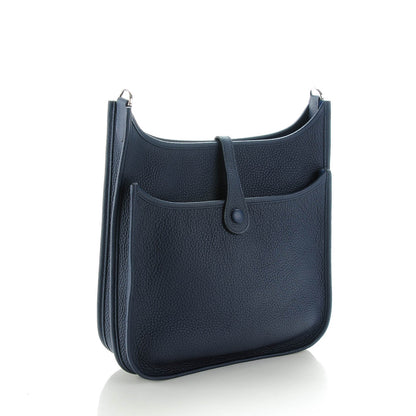 Hermes Taurillon Clemence Evelyne III PM Bleu Nuit 3 of 11