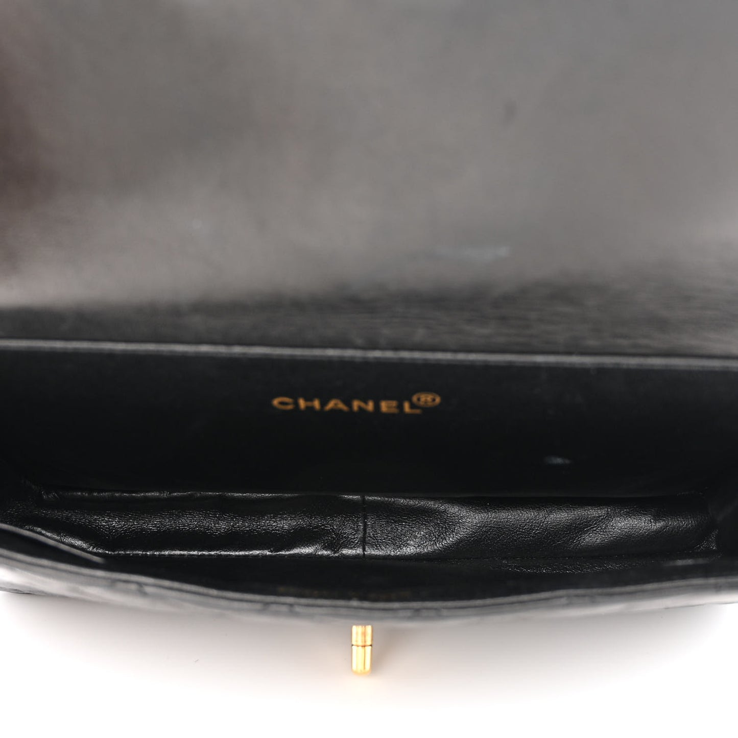 Lambskin Quilted Medium Double Sided Flap Black