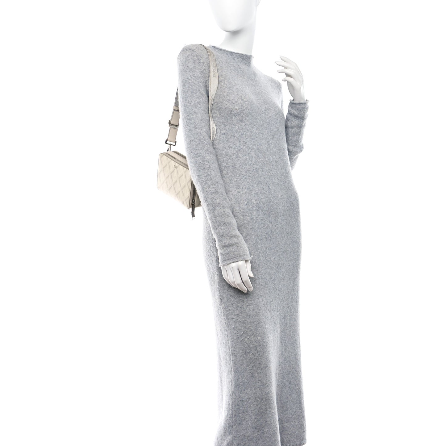 Coated Canvas CD Diamond Messenger Pouch Natural