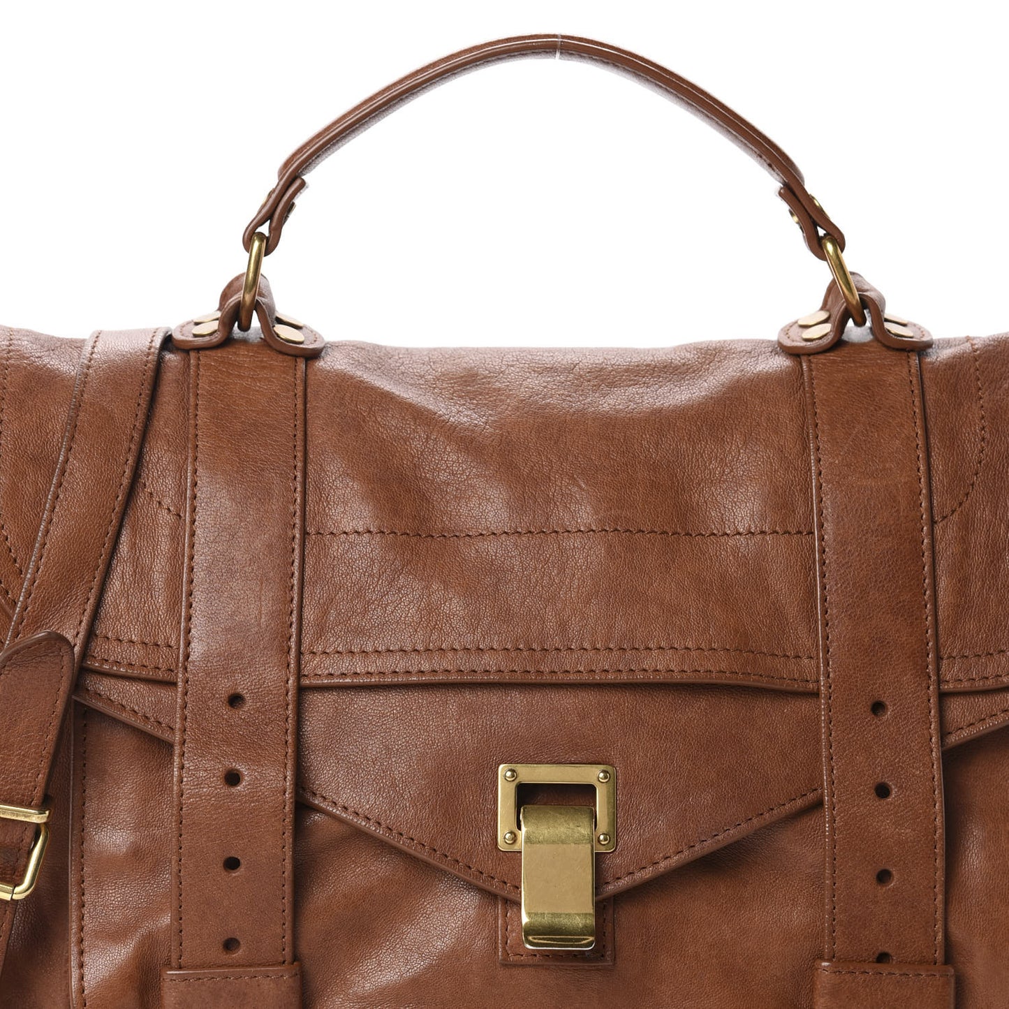 Lambskin Medium PS1 Satchel Saddle