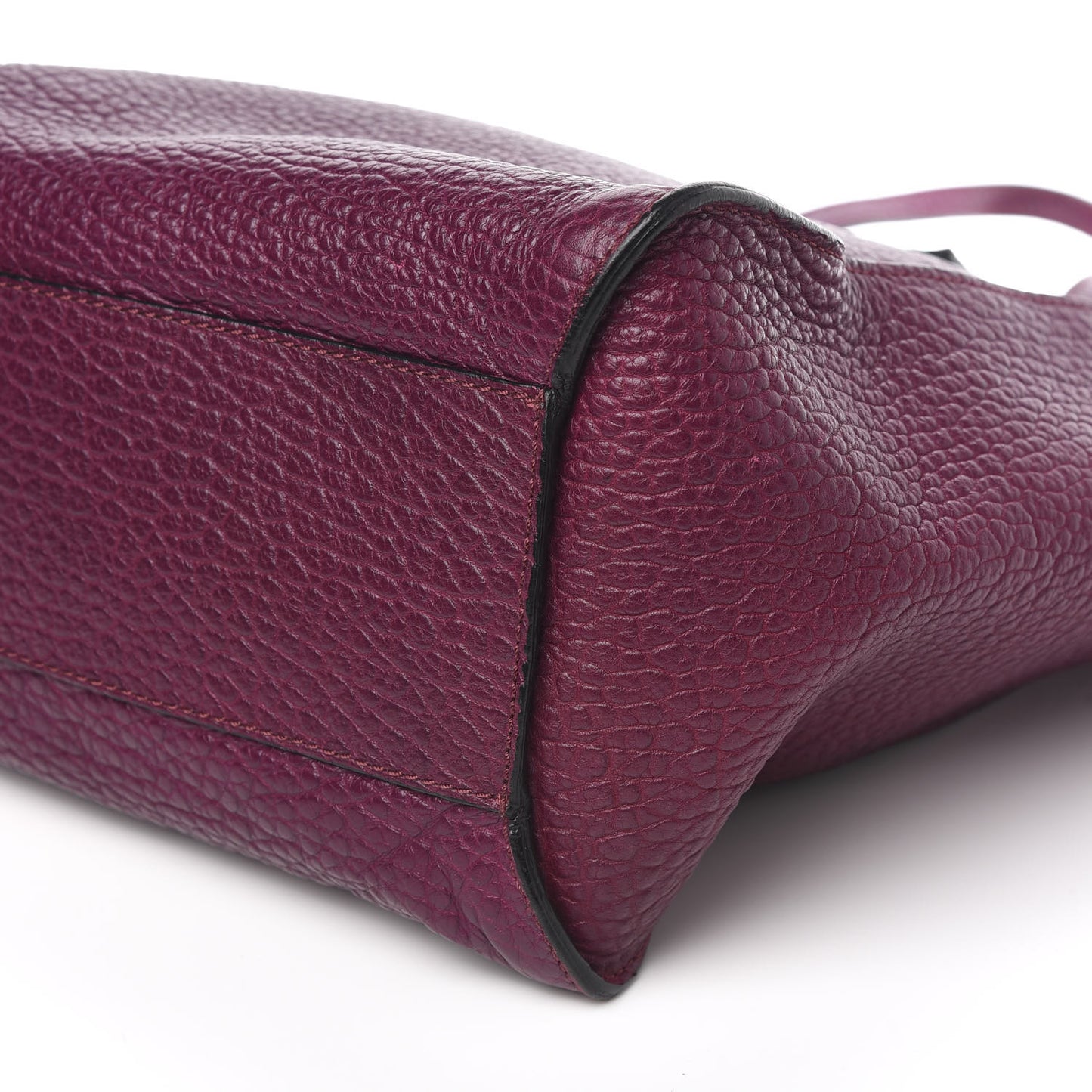 Heritage Grain Medium Woodbury Tote Dark Plum