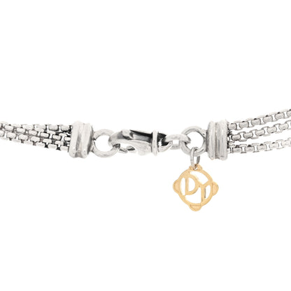 David Yurman Sterling Silver 18K Yellow Gold Lariat Waterfall Necklace 4 of 4