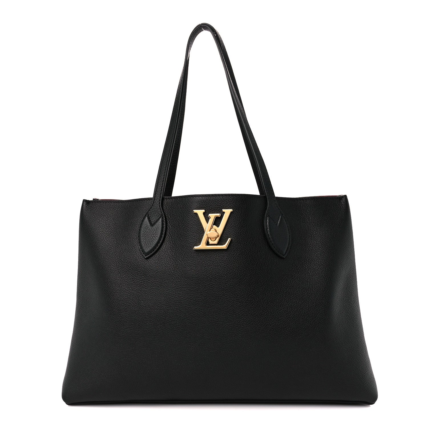 Louis Vuitton Grained Calfskin Lockme Shopper Black 1 of 10