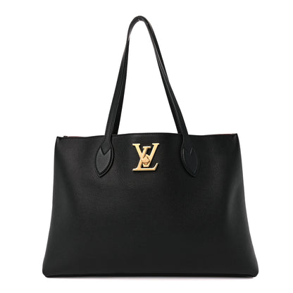 Louis Vuitton Grained Calfskin Lockme Shopper Black 1 of 10
